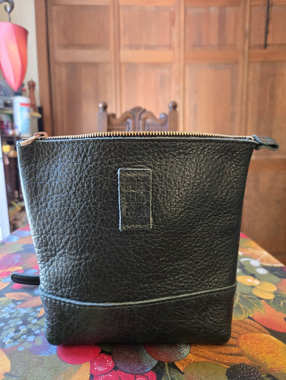 Portland Leather Goods Festival Bag in Forest Green Pebbled Leather